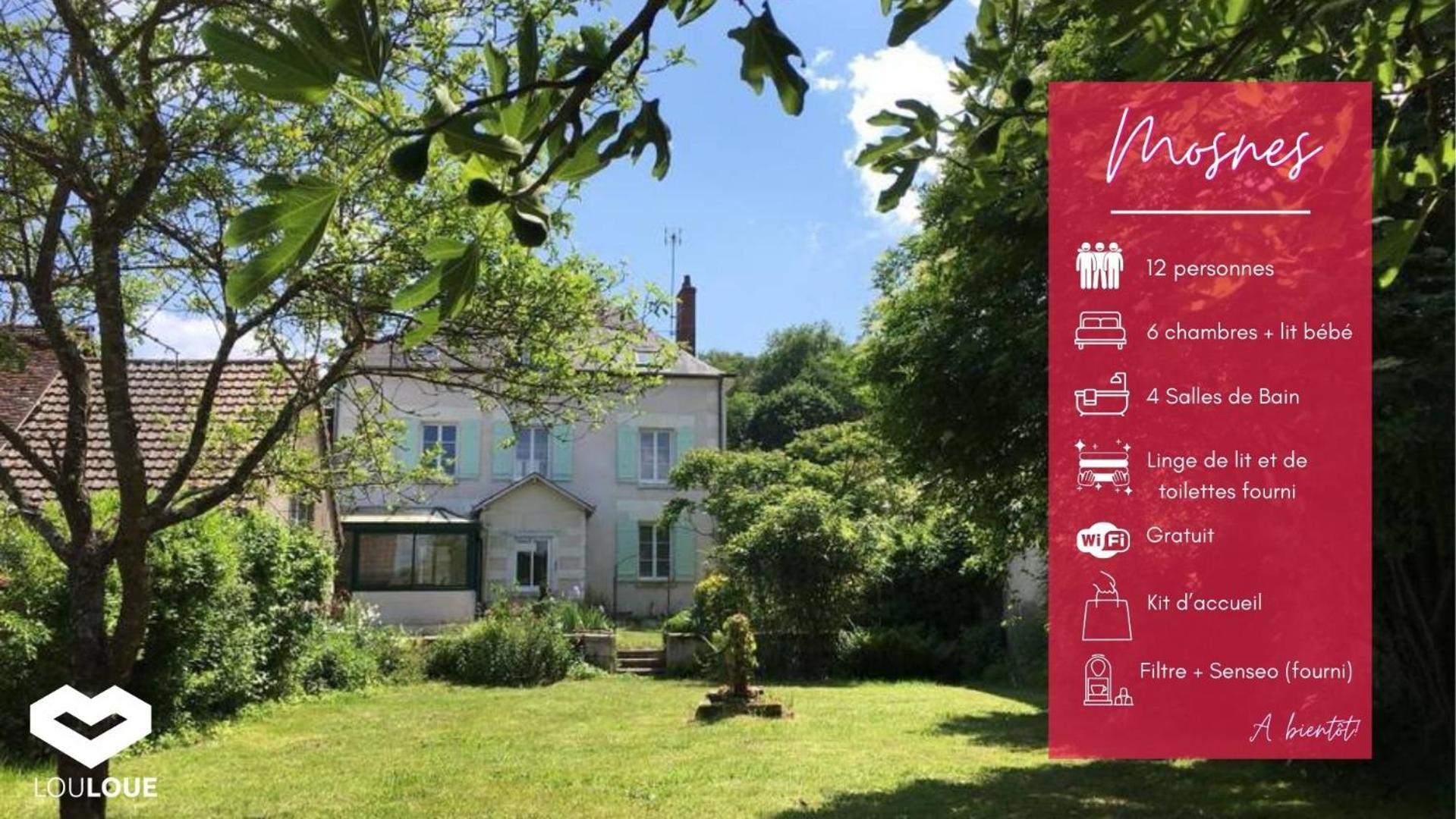 Grande Maison #6 Chambres #Proche Amboise/Tours Mosnes Exterior foto